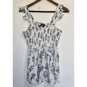 Casee's Blouse Womens 3X Bohemian MIni Dress Smocked Floral Romantic Peasant